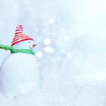 snowman with red hat